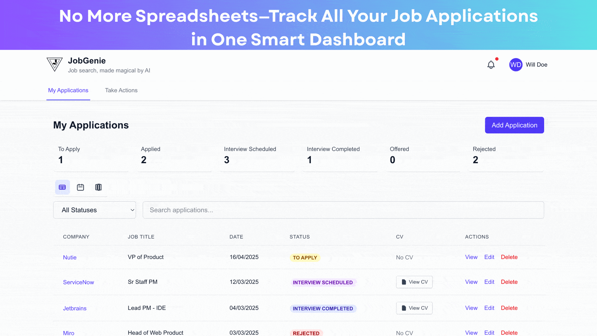 JobGenie App Demo